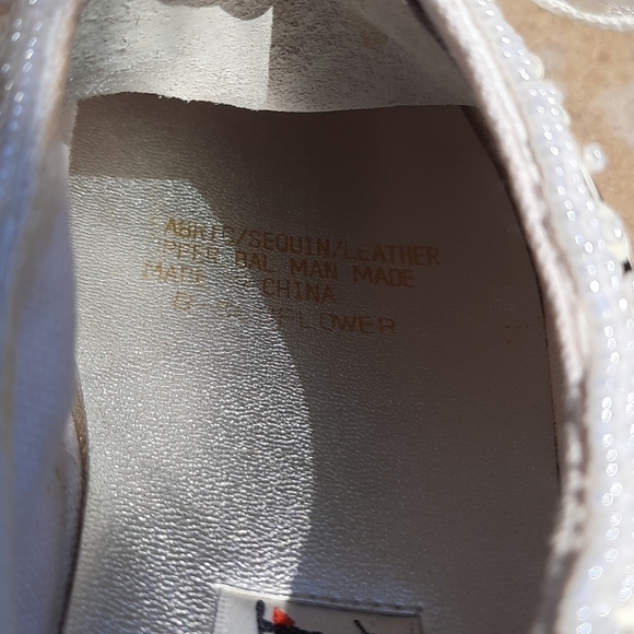 Chinese Laundry 7.5 white black sequin sneakers - Picture 10 of 13